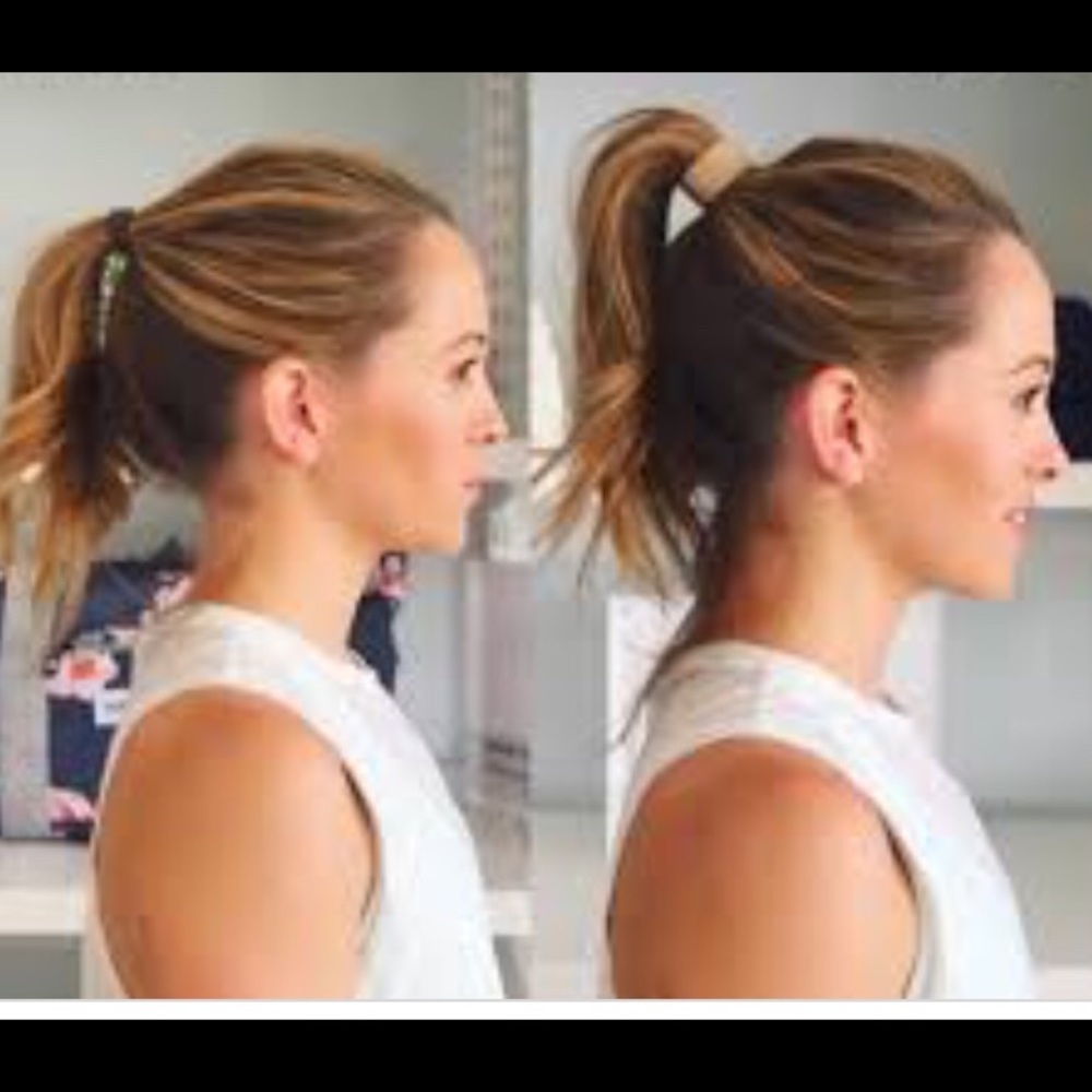 Pony-O hair tie beige set of two perky pony tail